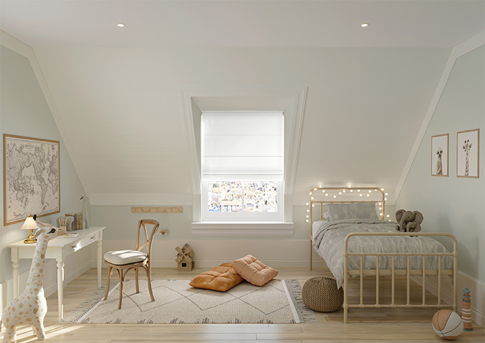 Knutsford, Paper White - Motorised Roman Blind - Image 5